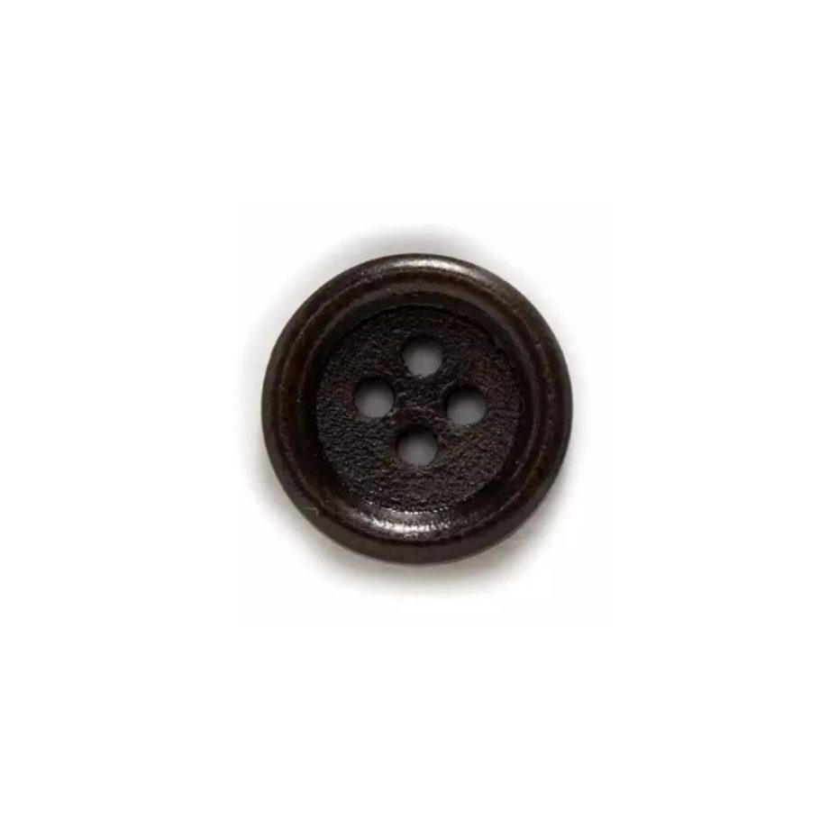 Botones Circular Madera Chocolate 20 mm 10 unid
