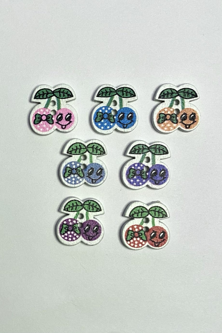 Botones Cereza Mix 20 mm 6 unid