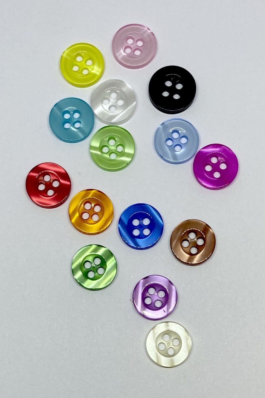 Botones Circular Traslucido Calipso 11 x 11 mm 10 unid