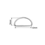 Anillo D hebilla bronce 32 mm 2 unid