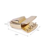 Broche bolso de metal plateado 1 unid