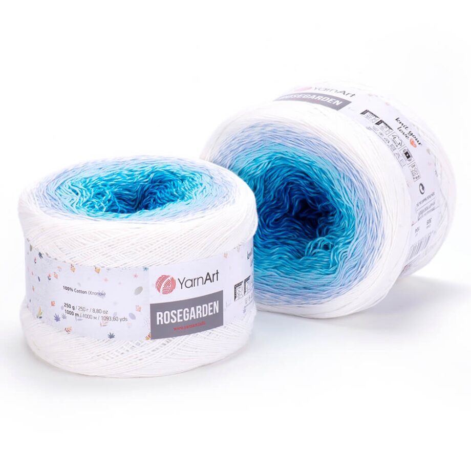 Blanco calipso azul